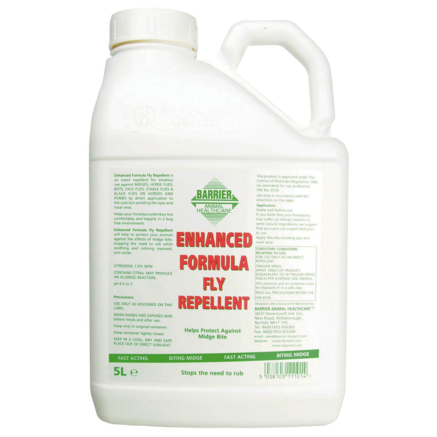 Barrier Animal Health Enhanced Formula Fly Repellent