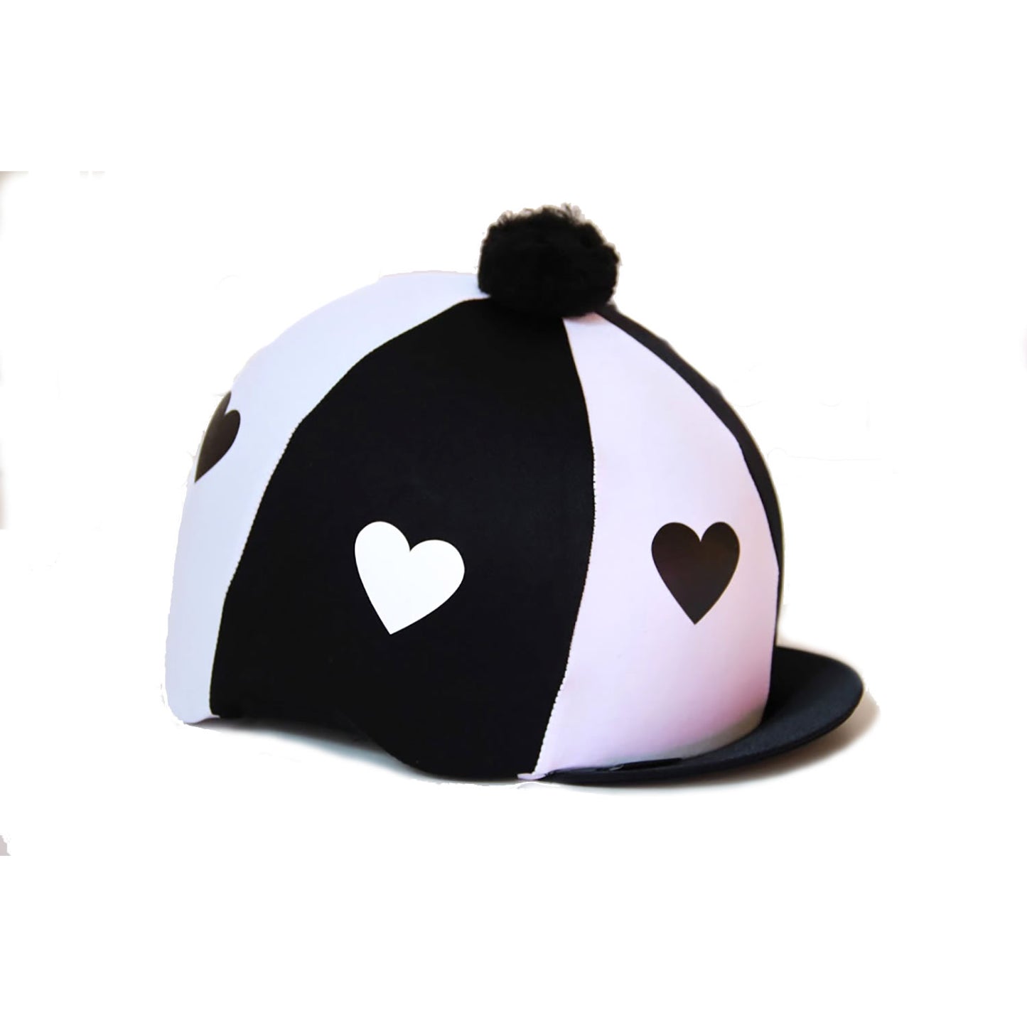 Capz Motif Cap Cover Lycra Heartz & Pom Pom