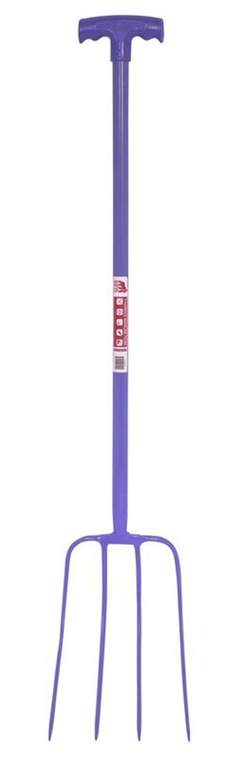 Red Gorilla 4 Prong Manure Fork T-Handle