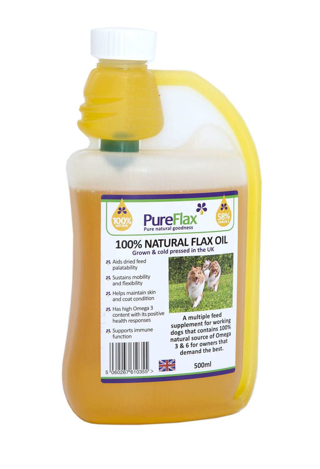 Pureflax 100% Natural Flax Oil For Dogs