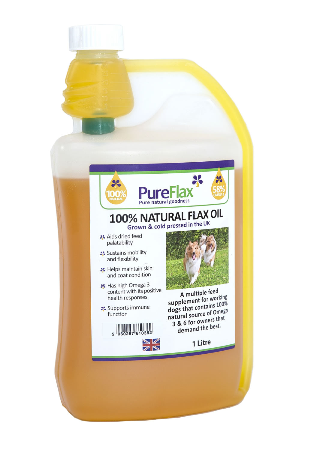 Pureflax 100% Natural Flax Oil For Dogs