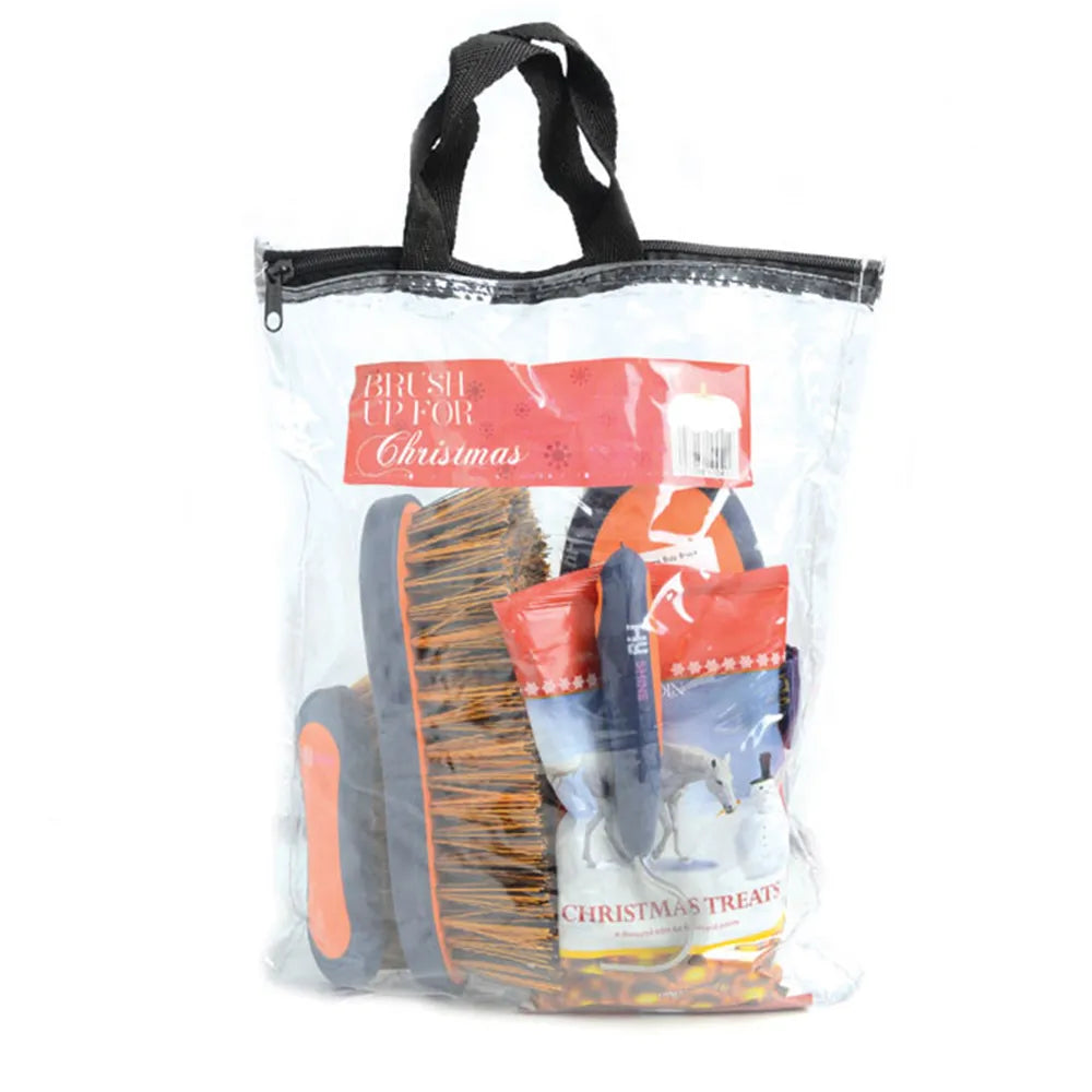 Brush Up for Christmas - Navy/Orange