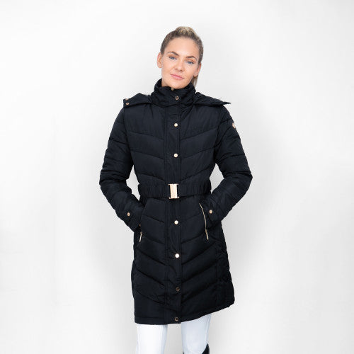 Coldstream Branxton Long Quilted Coat Black
