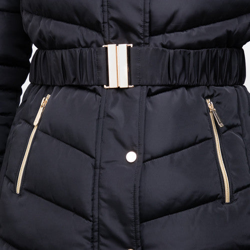 Coldstream Branxton Long Quilted Coat Black
