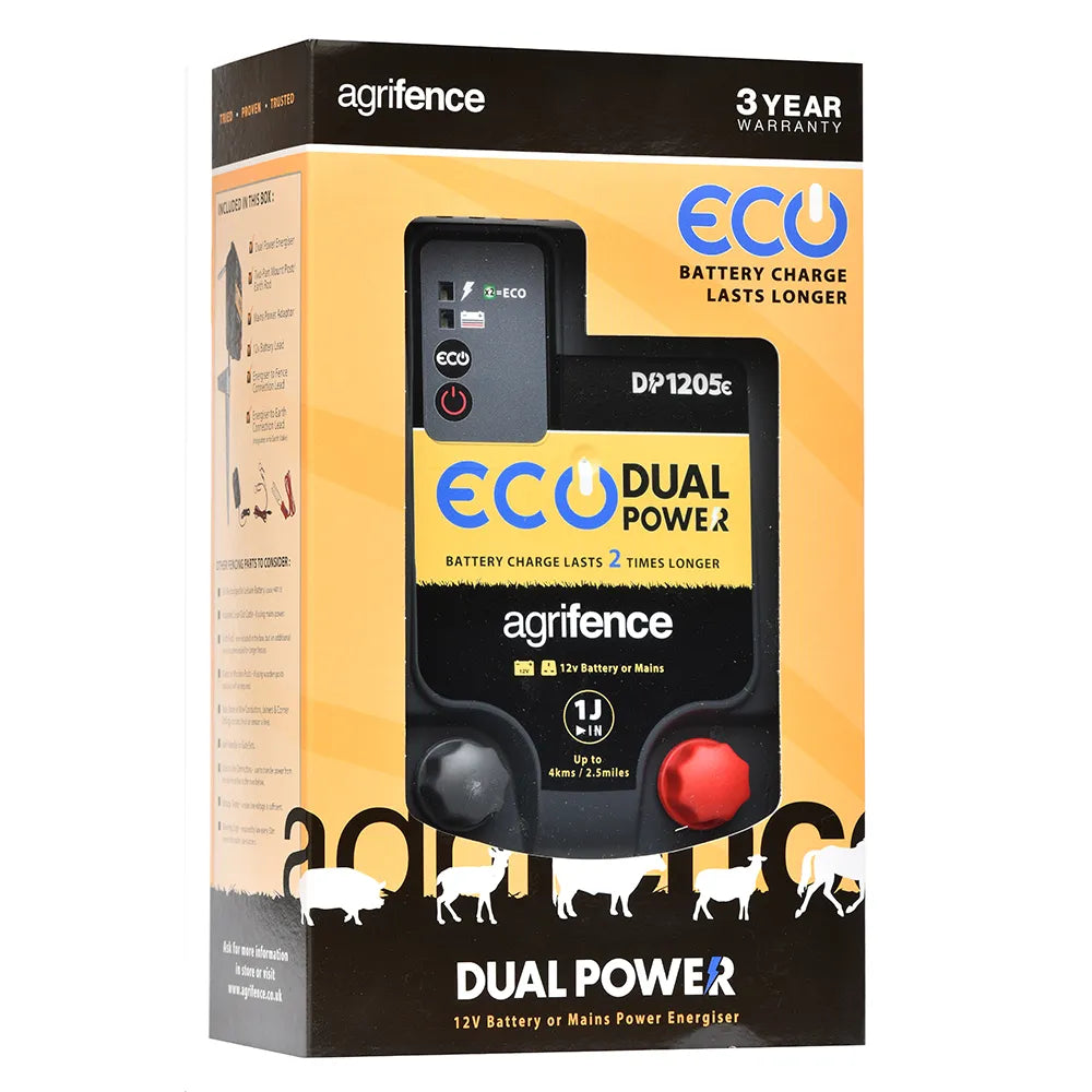 Agrifence Dual Power Eco Energiser for Electric Fencing — Perimeter Protection
