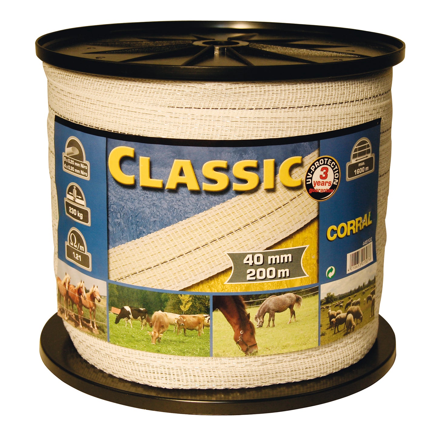 Corral Classic Fencing Tape 200M X 40Mm