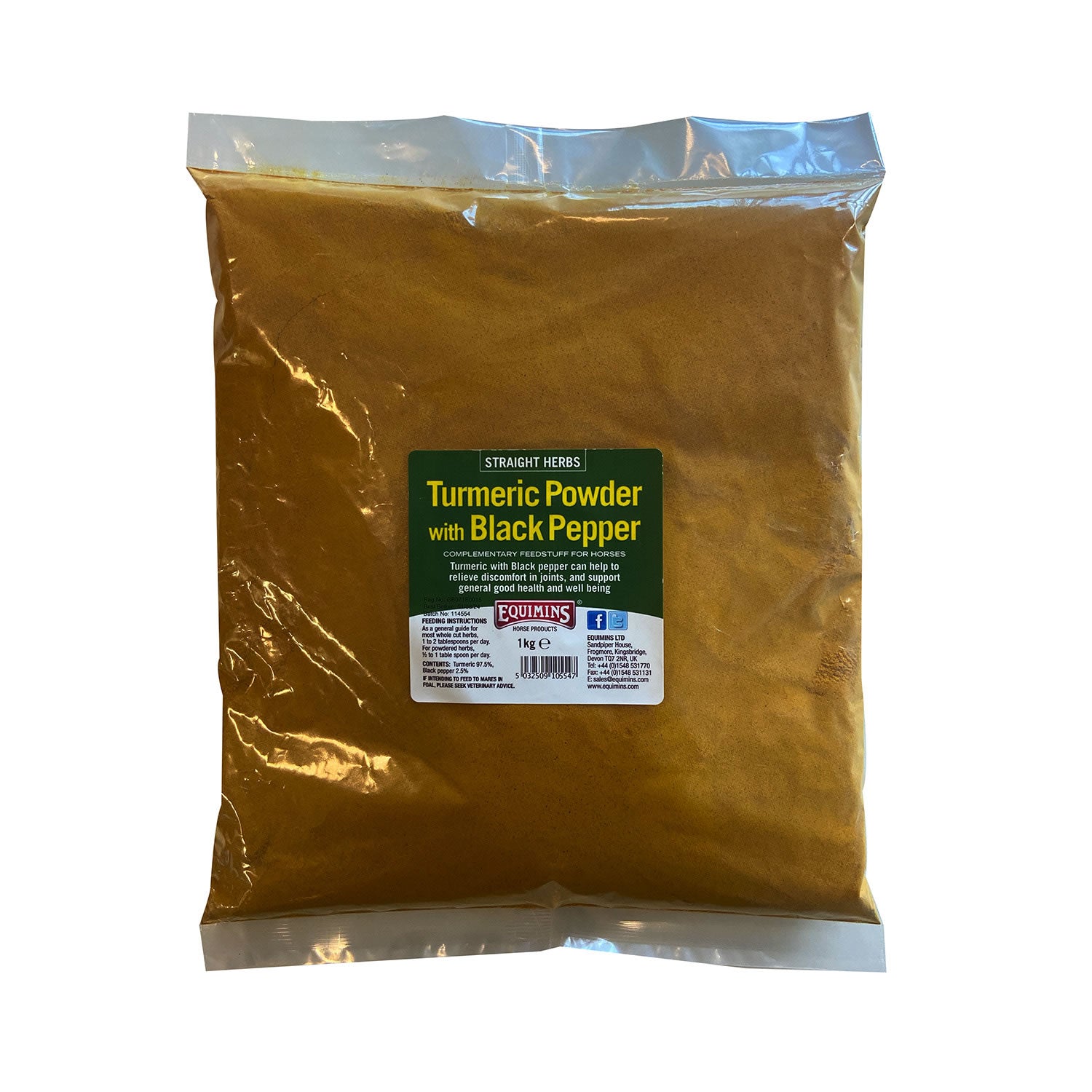 Equimins Straight Herbs Turmeric Powder With Black Pepper