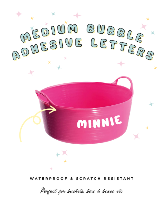 Medium Bubble Adhesive Letters (7.5cm)