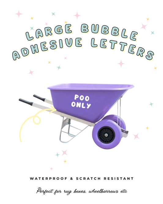 Large Bubble Adhesive Letters (15cm)