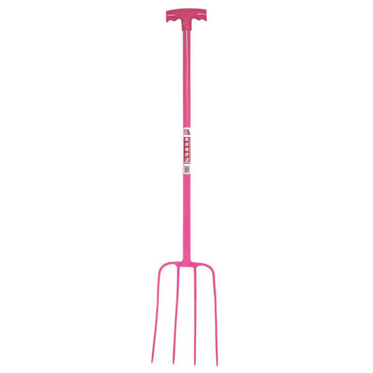 Red Gorilla 4 Prong Manure Fork T-Handle
