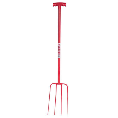 Red Gorilla 4 Prong Manure Fork T-Handle