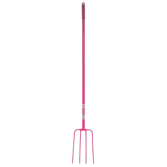 Red Gorilla 4 Prong Manure Fork Straight Handle