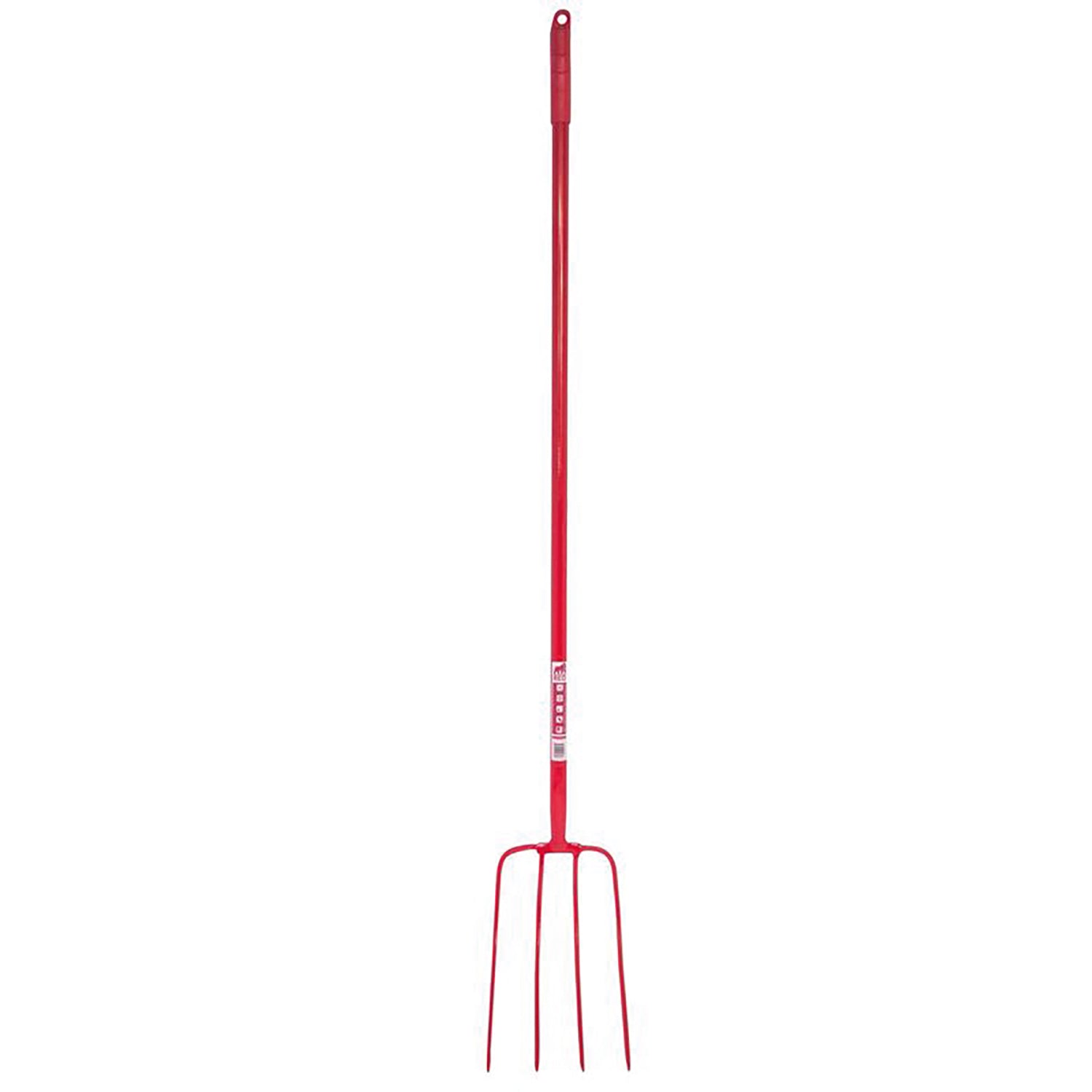 Red Gorilla 4 Prong Manure Fork Straight Handle