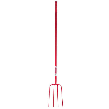 Red Gorilla 4 Prong Manure Fork Straight Handle