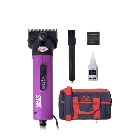 Lister Star Equine Clipper Kit Purple with Holdall