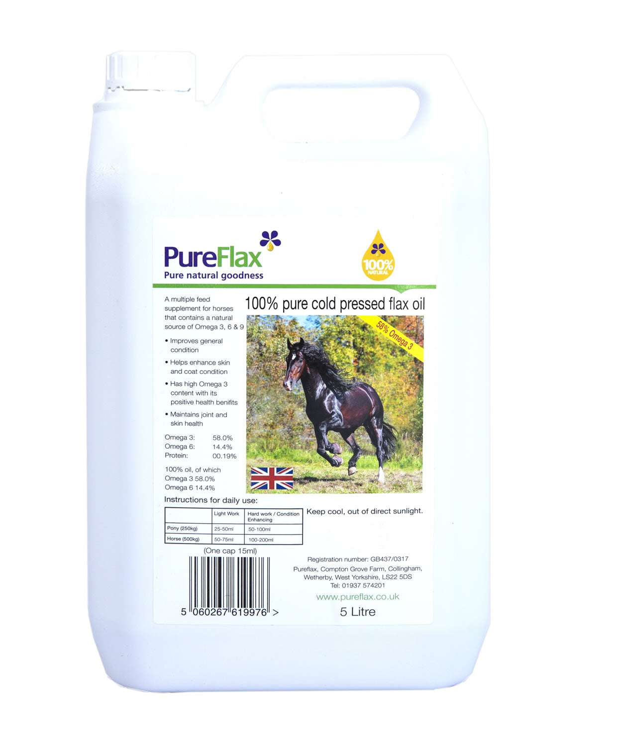Pureflax Linseed Oil For Horses