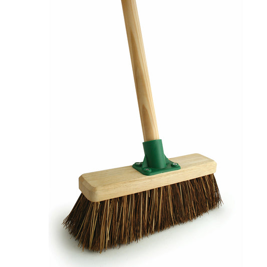 Bentley Brushes Yard Broom Stiff Bass/Cane Fitted Handle